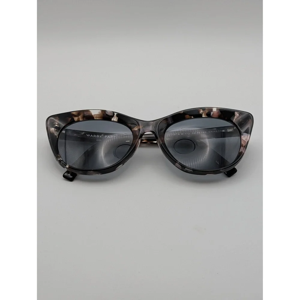 Warby Parker Leta W 172 Black Currant Tortoise Cat Eye Sunglass Frames Only